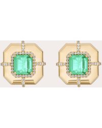 Goshwara - 18K Emerald And Diamond Earrings - Lyst