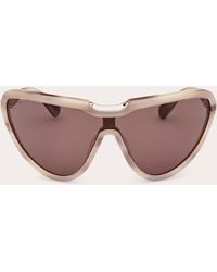 Max Mara - Camel Horn Emil Shield Sunglasses - Lyst