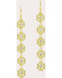 Armenta - Diamond & 18K Cross Crivelli Drop Earrings - Lyst
