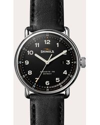 Shinola - Stainless Steel Canfield C56 43mm Leather-strap Watch - Lyst