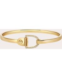 Statement Paris - Diamond & 18K Rivet Bangle - Lyst