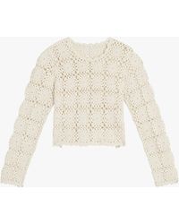Leset - Women's Lucy Crochet Crewneck Sweater - Lyst