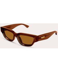 Bottega Veneta - Edgy Transparent Cat-eye Sunglasses - Lyst