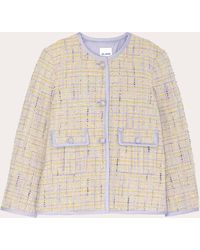 St. John - Textured Lurex Tweed Jacket - Lyst