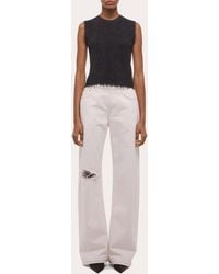 Helmut Lang - Sheer Raw-Edge Muscle Tank Top - Lyst