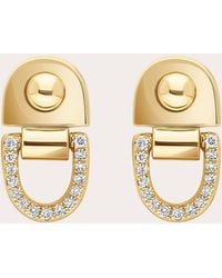 Statement Paris - Diamond & 18K Rivet S Stud Earrings - Lyst