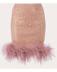 Santa Brands - Sparkle Feathered Mini Skirt - Lyst