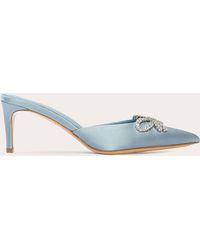 Black Suede Studio - Extra 65 Crystal-Embellished Satin Mule - Lyst
