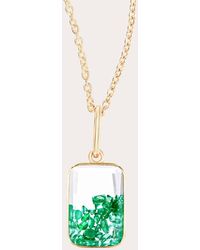 Moritz Glik - Ten Fourteen Rose-cut Emerald Shaker Pendant Necklace 18k Gold - Lyst