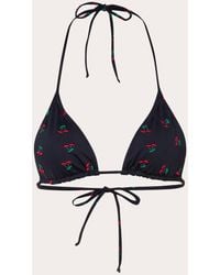Verde Limon - Moa Embroidered Cherry Triangle Bikini Top - Lyst