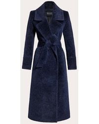 Sentaler - Bouclé Alpaca Long Notch Collar Wrap Coat - Lyst