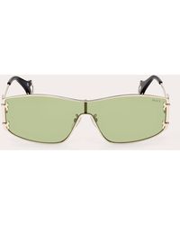Emilio Pucci - Pale Cutout Logo Shield Sunglasses Metal - Lyst