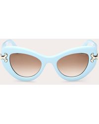Emilio Pucci - Porcelain Fishtail Logo Cat-eye Sunglasses - Lyst