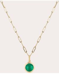Goshwara - Emerald & 18k Gold Round Pendant Necklace - Lyst