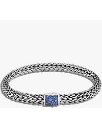John Hardy Classic Chain Blue Sapphire Reversible Bracelet