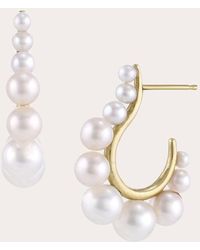 White/space - Space Pearl Cascade Hoop Earrings 14k Gold - Lyst