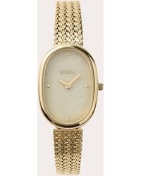 Breda - Mother Of Pearl & 18k -plated Jane Tethered Mesh Bracelet Watch - Lyst