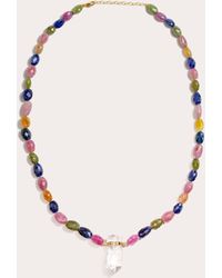 JIA JIA - Large Sapphire & Crystal Quartz Candy Beaded Pendant Necklace - Lyst
