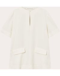 Mark Kenly Domino Tan - Betty Crepe Georgette Blouse - Lyst