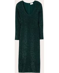 St. John - Sequin Knit Midi Dress - Lyst