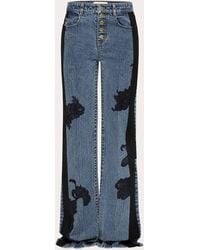 Hellessy - Zion Embroidered Lace Straight-Leg Jeans - Lyst