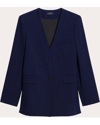 Theory - Good Wool Collarless Blazer - Lyst