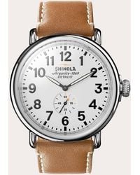 Shinola - Runwell 47mm Leather-strap Watch - Lyst
