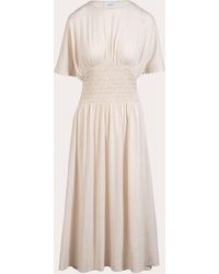 Merlette - Gallen Smocked Cotton Jersey Midi Dress - Lyst