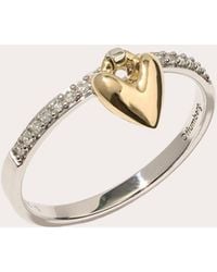 Otiumberg - Diamond Heart Knocker Ring - Lyst