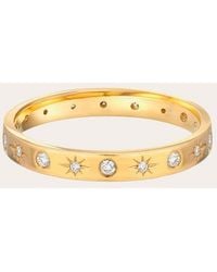 Zoe Lev - Diamond & 14K Starburst Ring - Lyst