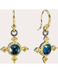 Armenta - London Topaz Crivelli Cross Drop Earrings - Lyst