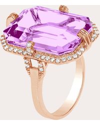 Goshwara - Diamond & Lavender Amethyst Ring 18k Gold - Lyst
