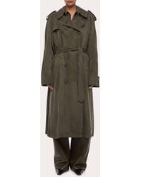 Helmut Lang - Fluid Microsuede Trench Coat - Lyst