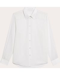 Helmut Lang - Wool-Blend Chiffon Shirt - Lyst