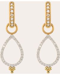 Jude Frances - Provence Delicate Open Pear Pavé Earring Charms - Lyst