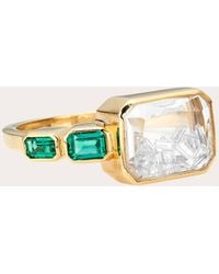 Moritz Glik - Emerald & Diamond 18K Bala Shaker Ring - Lyst