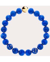 Casa Castro - Retro Lapis Lazuli & Diamond Beaded Necklace - Lyst