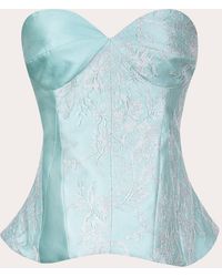 BYVARGA - Vicky Satin Lace Bustier Top - Lyst