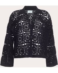 Eleven Six - Tasha Crocheted Cropped Shirt Jacket - Lyst