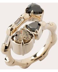 Ara Vartanian - Brown Diamond Bamboo Ring - Lyst
