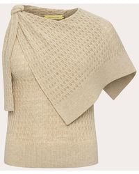 Hellessy - Dove Knit Knotted Cape Asymmetric Top - Lyst