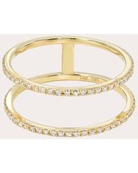Zoe Lev - Diamond & 14K Double Band Eternity Ring - Lyst