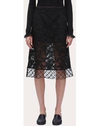 3.1 Phillip Lim - Beaded Floral Corded Lace Midi Skirt - Lyst