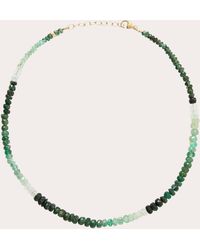 JIA JIA - Ombré Emerald Beaded Anklet - Lyst