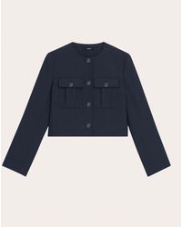 Theory - Cropped Military Jacket - Lyst