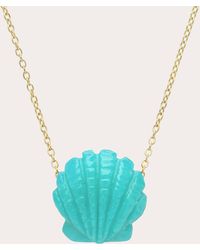 Aliita - Turquoise Concha Pendant Necklace 9k Gold - Lyst