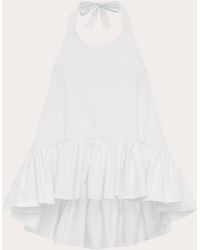 Azeeza - Winston Poplin High-Low Halter Top - Lyst