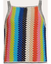 Eleven Six - Kerry Stripe Crochet Tank Top Cotton - Lyst