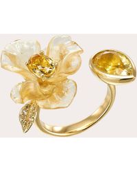 Anabela Chan - Sapphire & Spinach Fruit Gem Petunia Ring 18K - Lyst