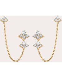 Sara Weinstock - Dujour Diamond Cluster Chain Drop Earrings - Lyst